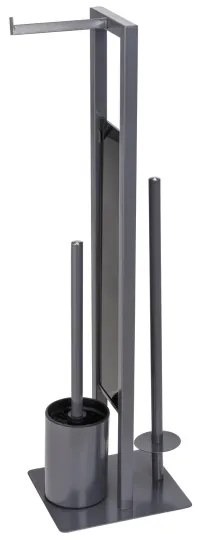 WENKO 25552100 - Perie WC RIVALTA, 18 x 70 cm, gri/negru