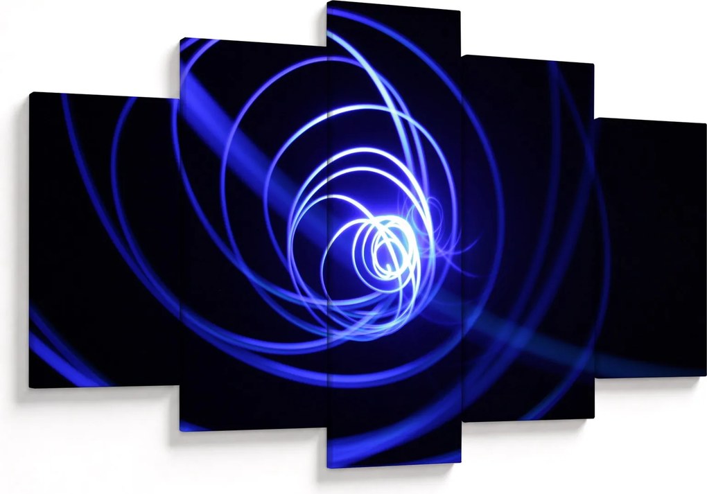 Tablou cu spirale albastre (150x105 cm)