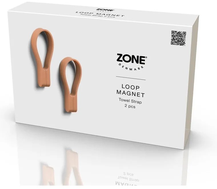Clipsuri pentru prosoape bej 2 buc. din silicon Loop – Zone