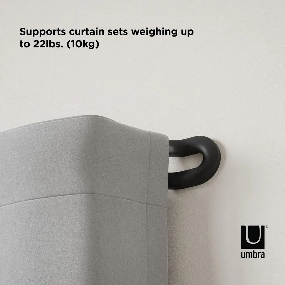 Galerie de perdea extensibilă 107-305 cm din oțel Midnight – Umbra