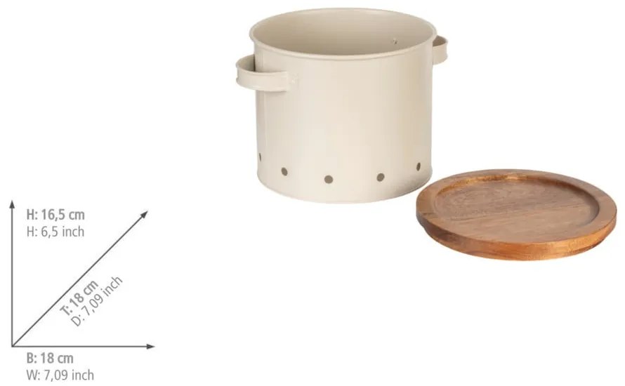 Recipient din metal pentru alimente/pentru cartofi Aria – Wenko
