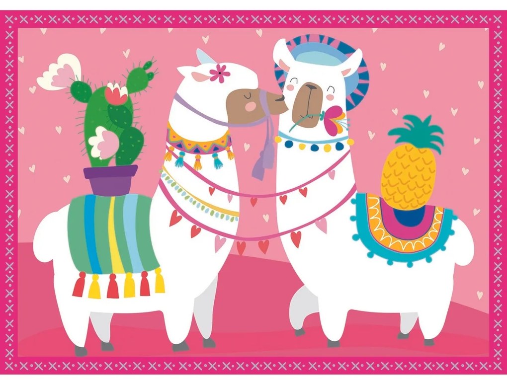 Trefl Puzzle Happy Llamas, 4 piese