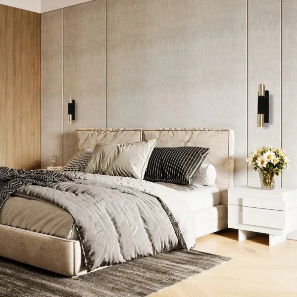 Spot de perete GENESIS 2xGU10/8W/230V negru