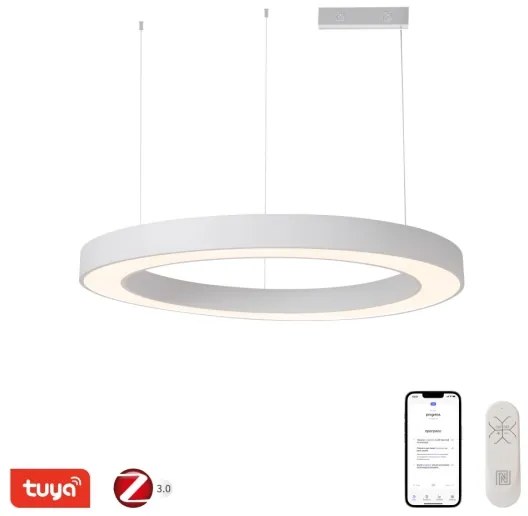 Lustră LED dimabilă Immax NEO 07214L  PASTEL LED/68W/230V alb 95cm Tuya + telecomandă