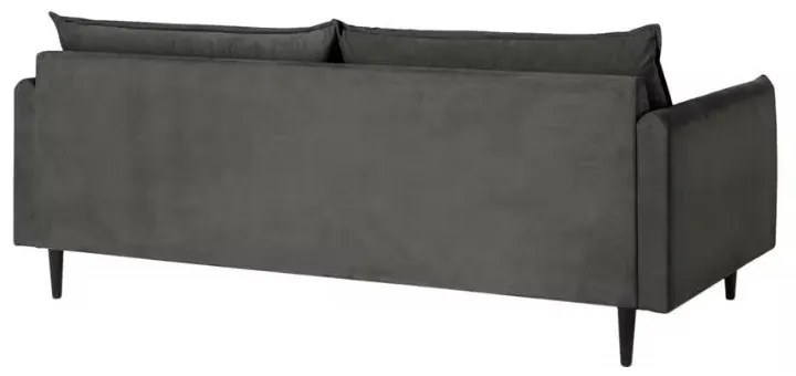 Canapea gri închis cu tapițerie din catifea 203 cm Juli – Ropez