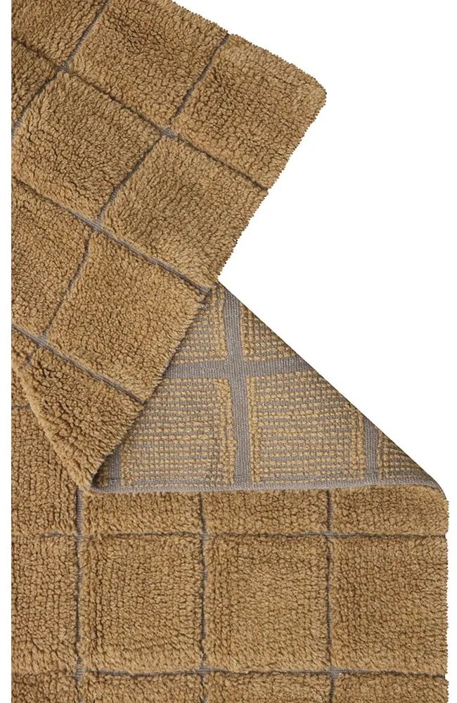 Covor galben ocru țesut manual din lână 170x240 cm Mosaic Ochre – Lorena Canals