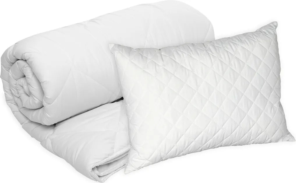 Set Blanche, perna microfibra 50x70 cm si pilota matlasata 350g/mp, 140x200 cm