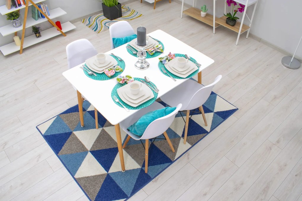 PROMO Masa de dining alba ADRIA 120x80 cm II. calitate