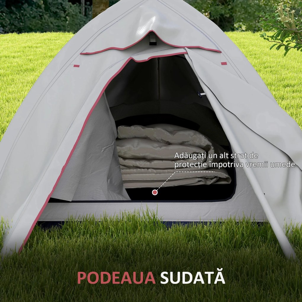 Cort Outsunny pentru 1-2 persoane, cort de camping cu dublu strat | Aosom Romania