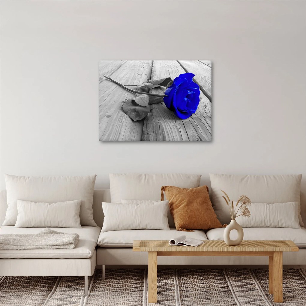 Tablou - Trandafir albastru (70x50 cm)