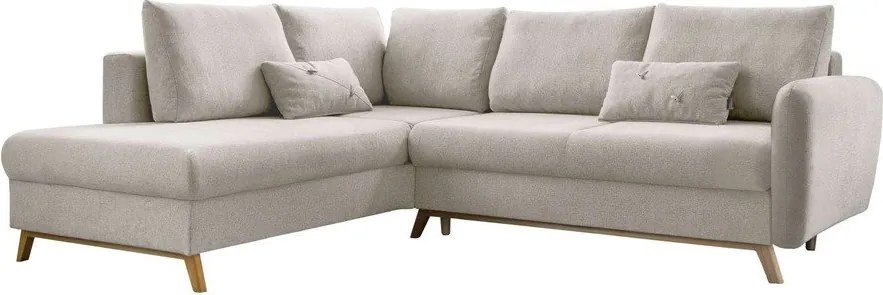 Colțar extensibil cu șezlong pe partea stângă Miuform Scandic Lagom L, bej