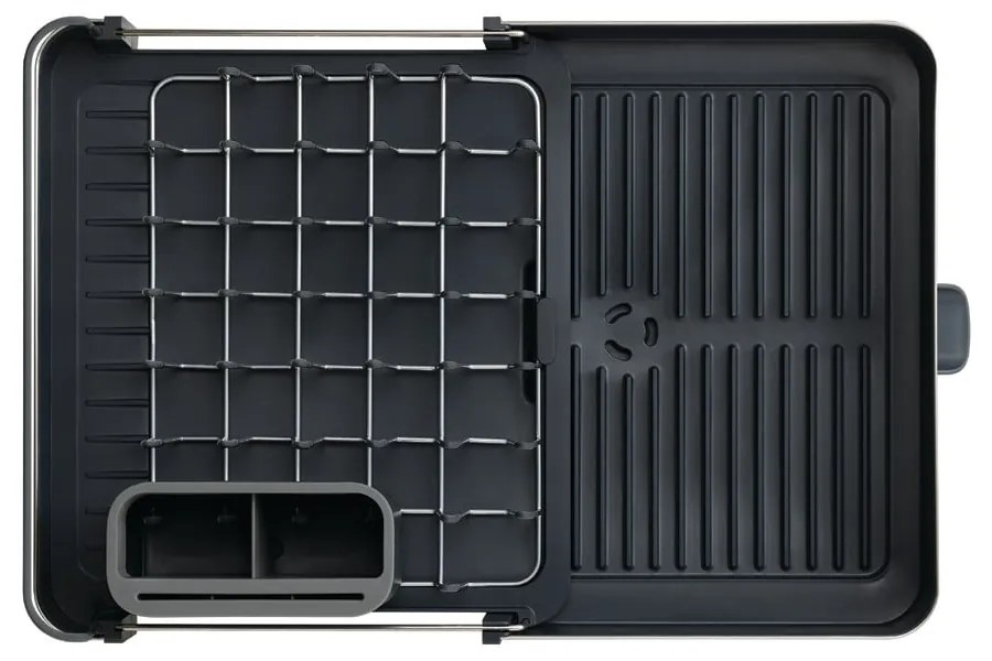 Scurgător de vase gri închis ajustabil din oțel inoxidabil 36x32 cm Extend Steel – Joseph Joseph