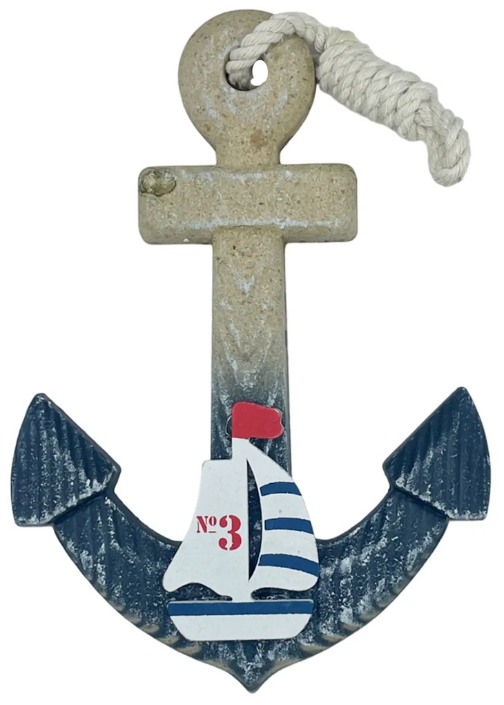 Ancora lemn decorativa IRVING, 13x18cm