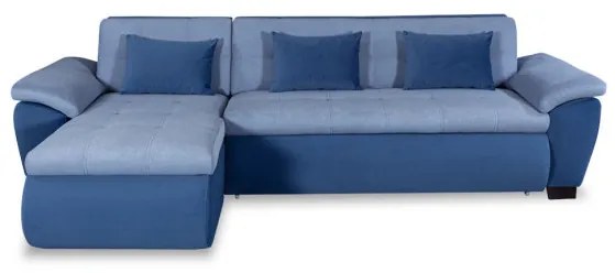 Coltar Extensibil Stanga Novara, Albastru, 309 x 172 x 90 Cm