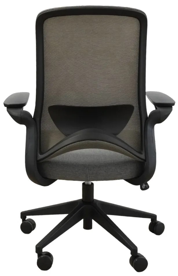 Ergodynamic Dolphin Black Grey - scaun de birou cu brate rabatabile