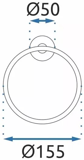 Inel portprosop rotund Rea Mist 05 finisaj negru mat