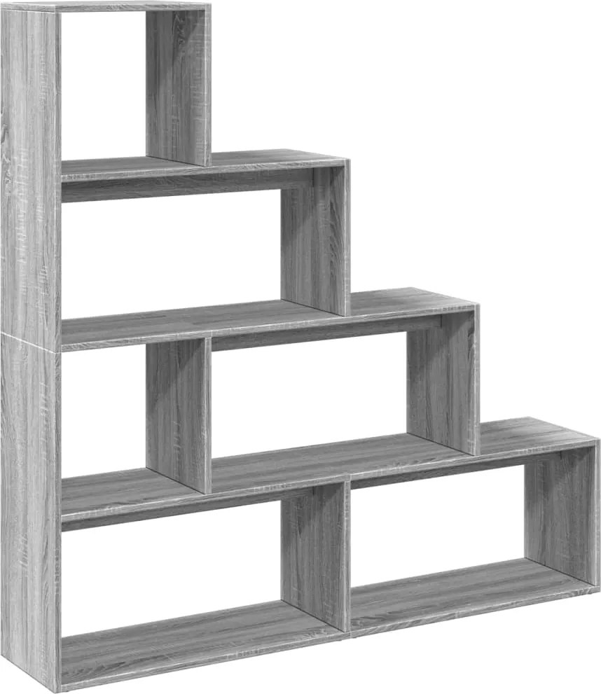 vidaXL Bibliotecă/separator cameră sonoma gri 143,5x29x143,5cm lemn