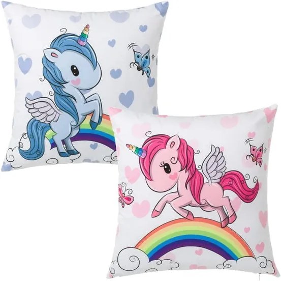 Set 2 perne Unimasa Unicorn, 45 x 45 cm