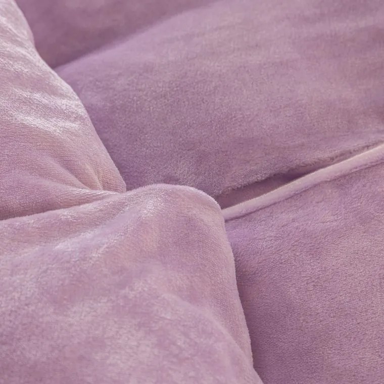 decoDoma Lenjerie de pat din micropluş violet