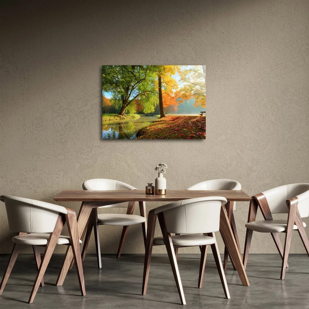 Tablou - Peisaj liniștit de toamnă (70x50 cm)