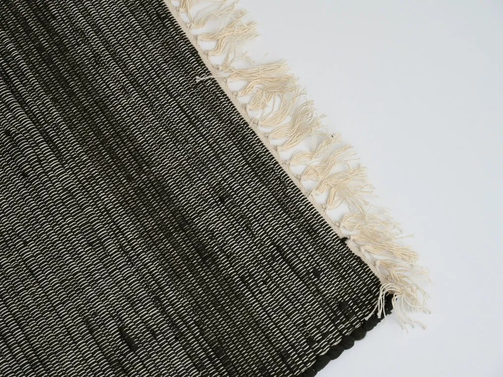 Covor RENSKE 60x90 cm, negru/dungi