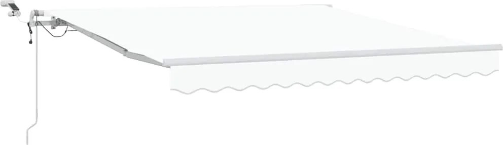 vidaXL Cortina Retractabilă Alb 350 x 250 cm Poliester și metal