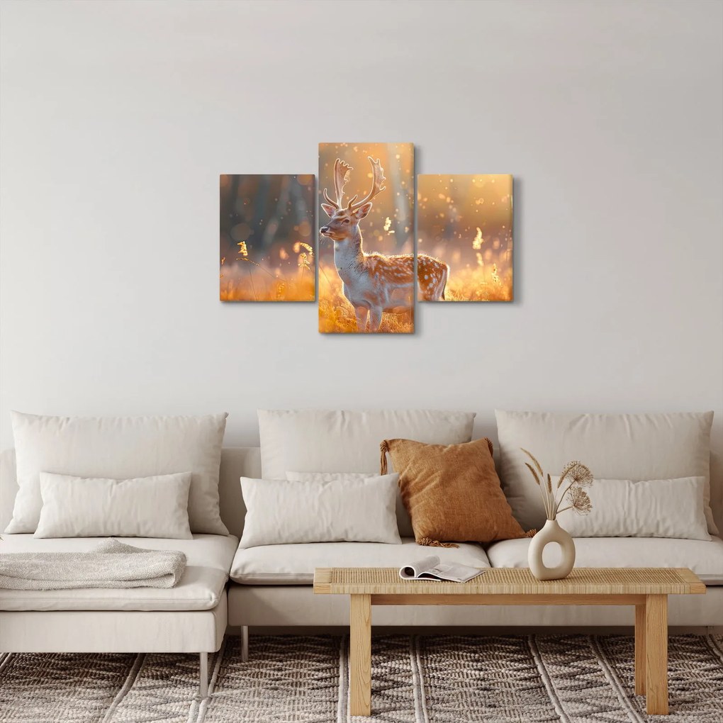 Tablou - Cerb în câmp (90x60 cm)