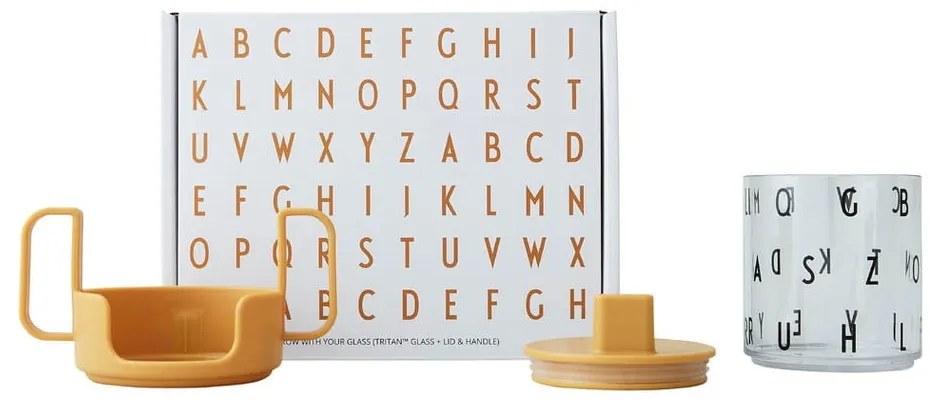 Cană pentru copii Design Letters Grow With Your Cup, galben muștar