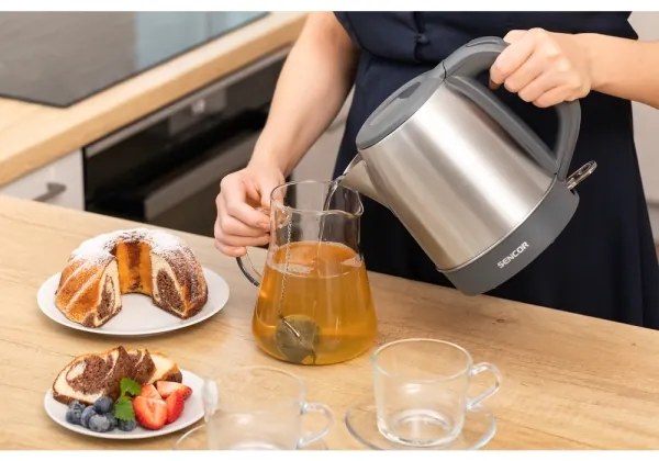 Fierbător de apă 1,2 l 2150W/230V oțel inoxidabil Sencor