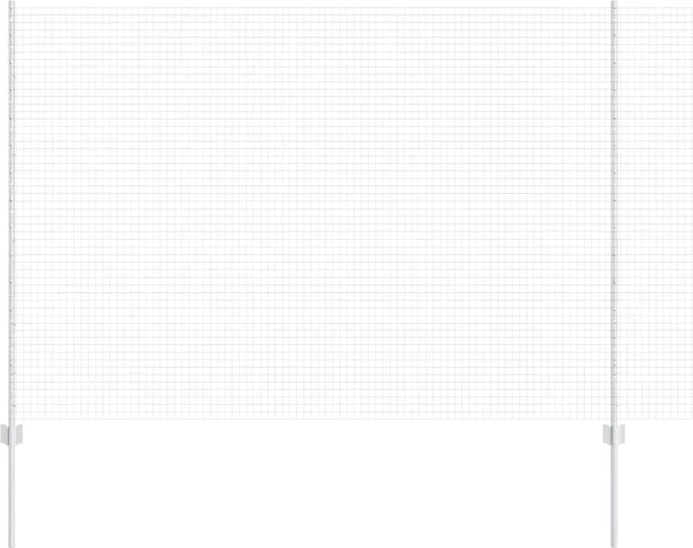 vidaXL Gard cu Stâlp Argintiu 1,5 x 50 m Oțel