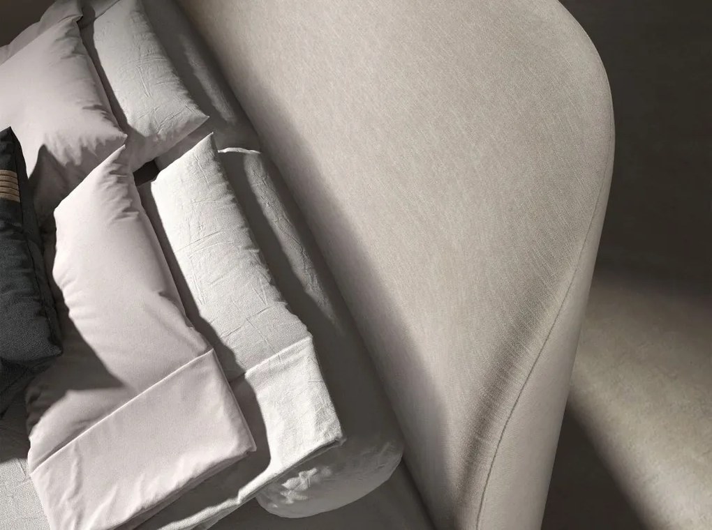 Pat dublu tapitat design LUX Light grey 180x200cm