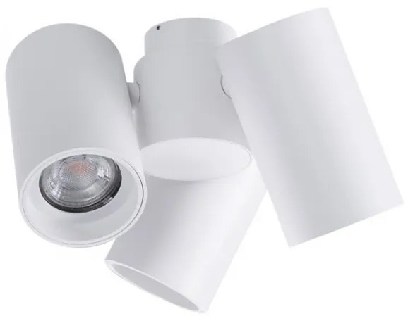 Spot modern directionabil aplicat tavan/plafon MAKALU 3 GU10 alb
