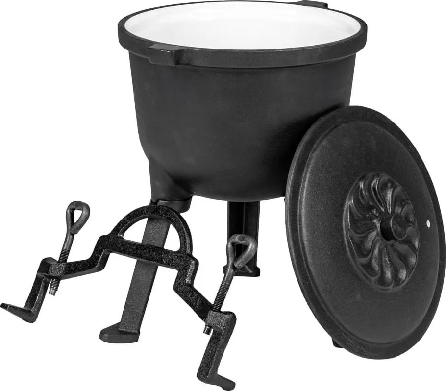 Oală din fontă cu picioare 5 litri emailată