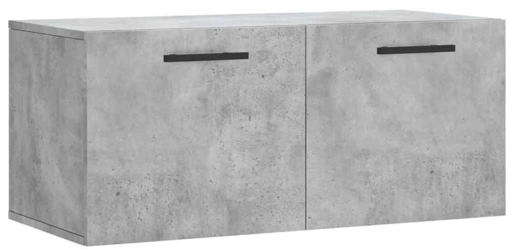 830104 vidaXL Dulap de perete, gri beton, 80x36,5x35 cm, lemn compozit