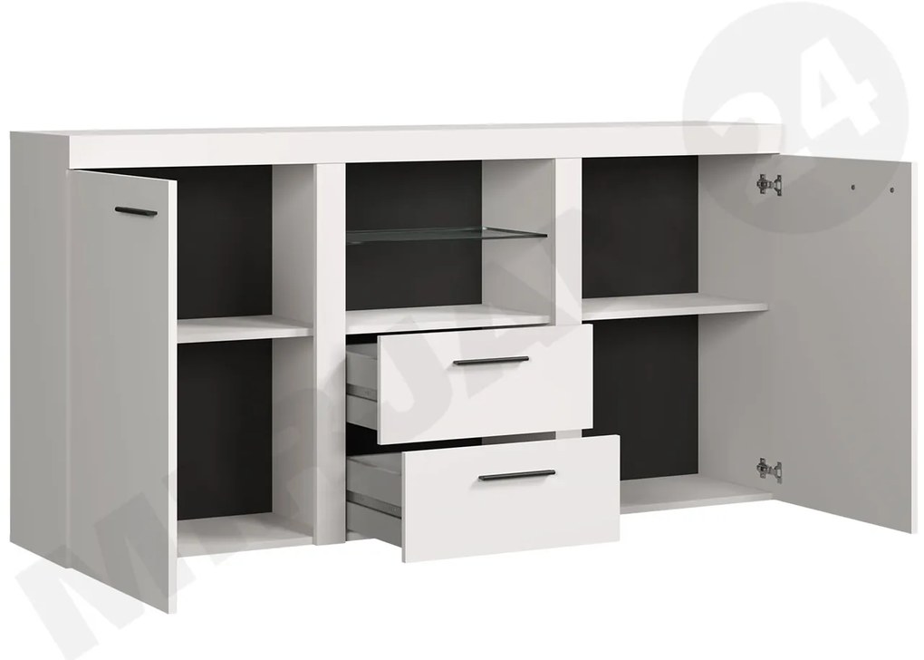 Comodă combinată Rokara (Alb) (fără iluminat). 1053856