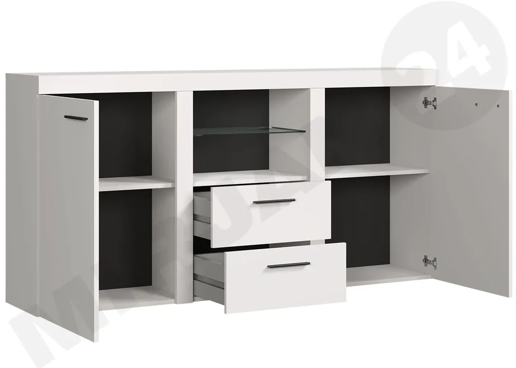 Comodă combinată Rokara (Alb) (fără iluminat). 1053856