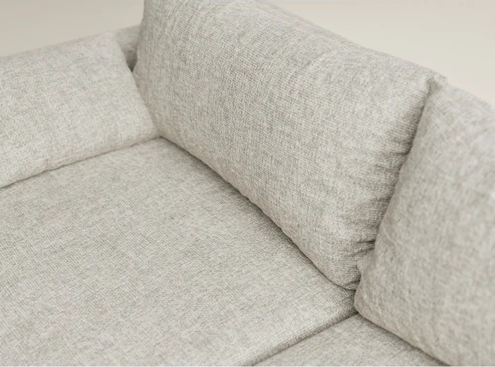 Colțar bej extensibil/cu spațiu de depozitare cu tapițerie din chenille (cu colț pe partea dreaptă/cu șezlong) Leon – Maison de Rêve