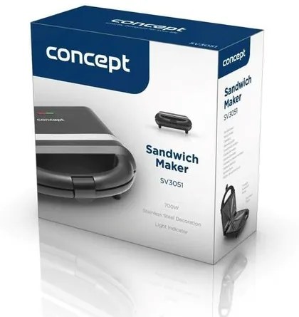 Aparat triunghiular pentrusandwich-uri Concept SV3051, 700 W