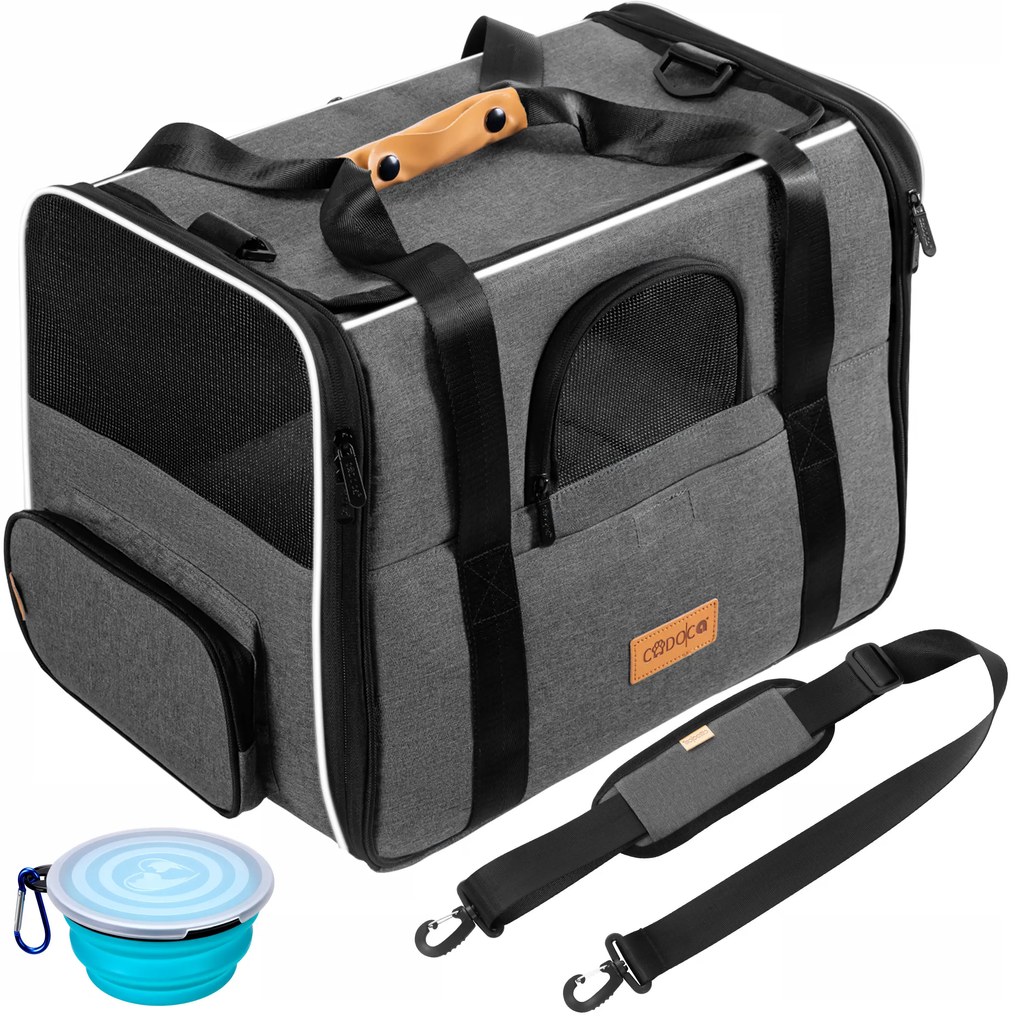 Deuba Geantă portabilă pentru pisici 44x34x31 cm - gri