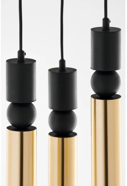 Lustră pe cablu Jupiter 2016 ALAS 3xGU10/10W/230V auriu/negru