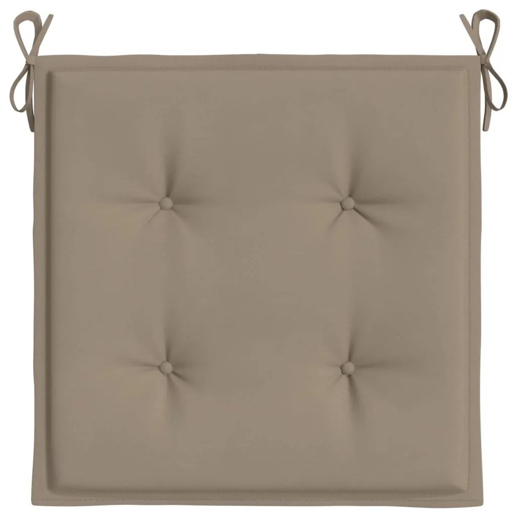 Perne scaun de gradina, 2 buc., gri taupe, 50 x 50 x 3 cm 2, Gri taupe, 50 x 50 x 3 cm