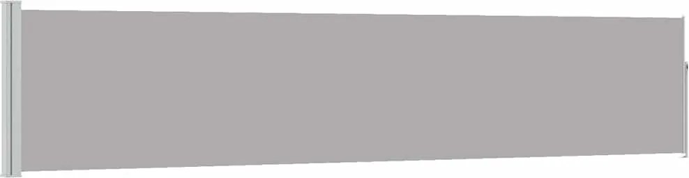 vidaXL Copertină laterală retractabilă de terasă, gri, 100 x 500 cm