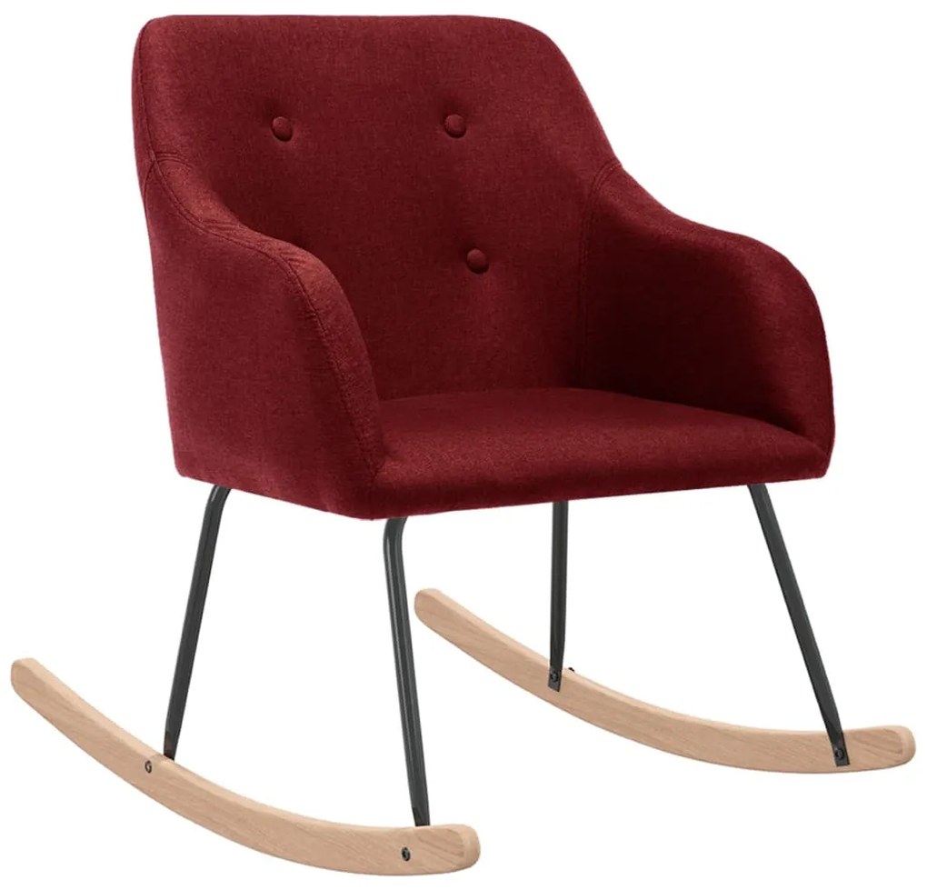 Scaun balansoar, roșu vin, material textil