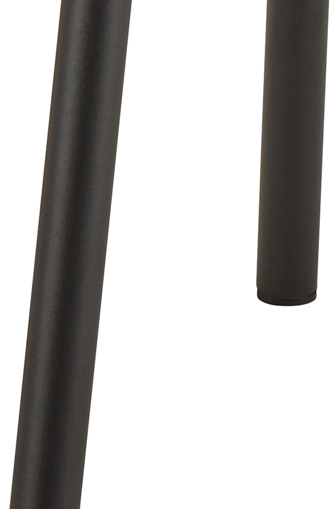 MAZZONI EXPORT FIORA Bej (material Apia 453)/cadru negru – SCAUN MODERN TAPITAT DIN CHENILLE PENTRU LIVING/BUCĂTĂRIE