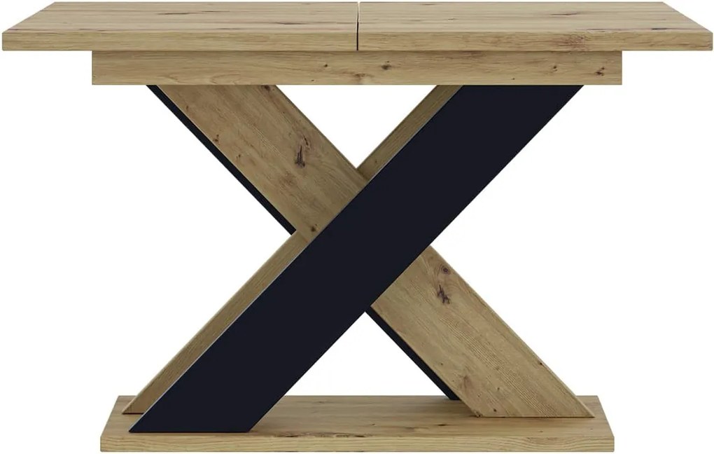 Masă lemn masiv Dining extensibilă Arbor Essence 120/160x90 cm Negru