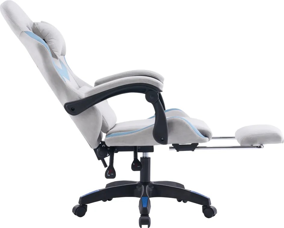 Scaun de birou/gaming, gri/albastru, ZODIA