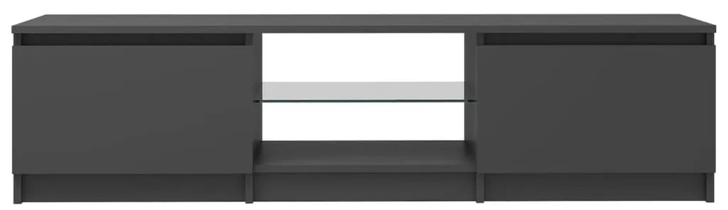 Comoda TV cu lumini LED, gri, 140x40x35,5 cm 1, Gri, 140 x 40 x 35.5 cm