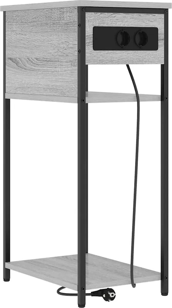 vidaXL Dulap de noapte Gri Sonoma 41 x 28 x 76 cm Lemn compozit