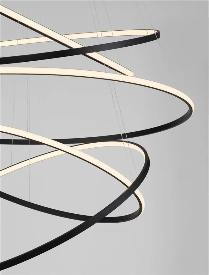 Lustra LED CCT, Design Circular, 120cm, Negru, Maelo NVL-9130643