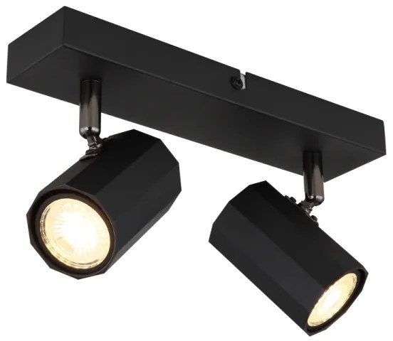 Spot Globo 57918-2B JAMES 2xGU10/25W/230V negru